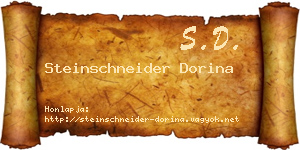 Steinschneider Dorina névjegykártya